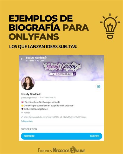 biografia para only fans|Crear una biografía para OnlyFans atractiva